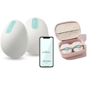Willow 3.0/360 Wearable Breast Pump with Pink Case